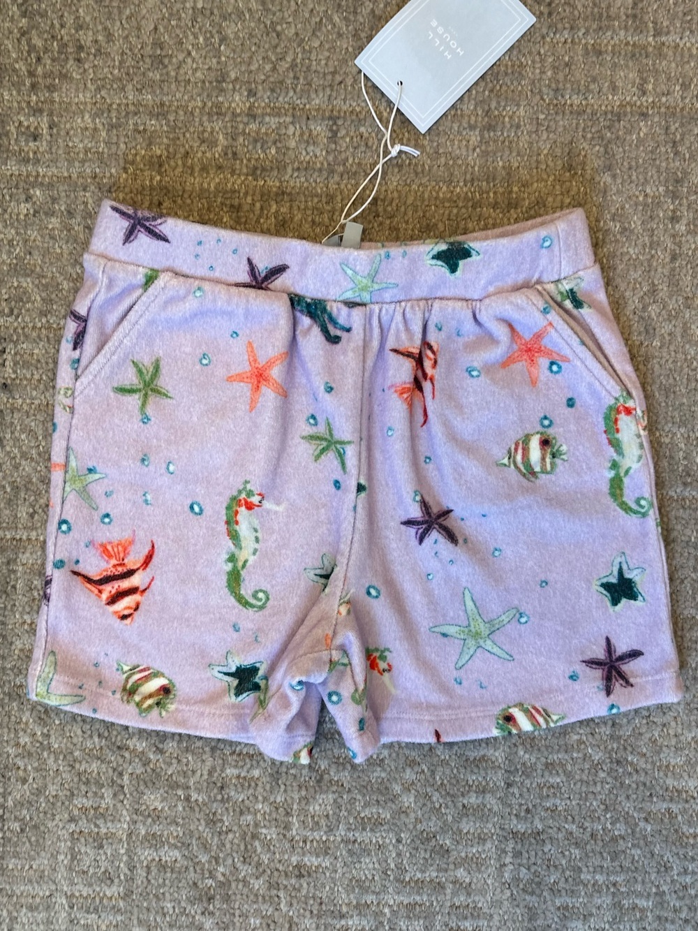 NWT Hill House Tiny Short Terry Cloth Sea Creatures size 7/8
